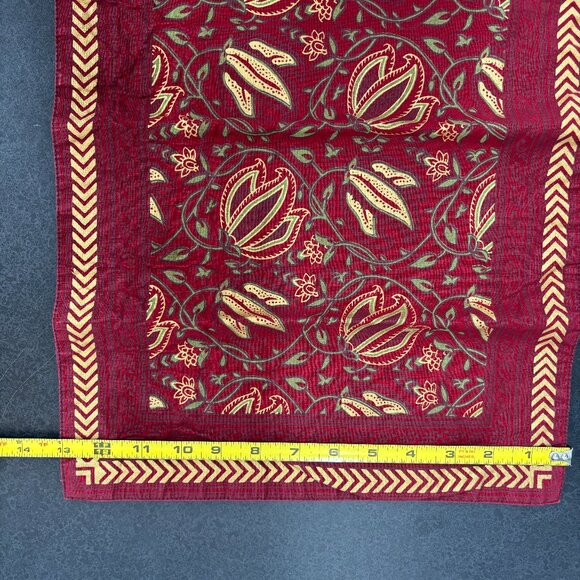 Organic Cotton Placemats – Deep Red with Gold Chevron Border & Artisan Set of 6 - Picture 9 of 9